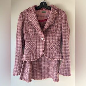 Vintage Rare UNITED COLORS OF BENETTON blazer skirt set